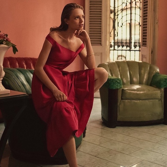 Preen by Thornton Bregazzi Palmer Pleated Stretch-Crepe Midi Dress - Picture 4 of 11